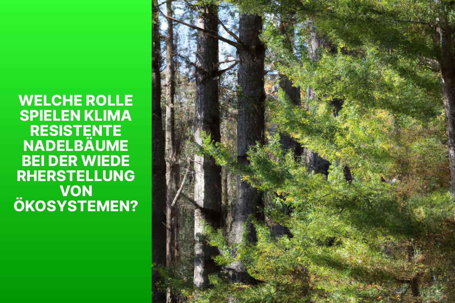 Welche Rolle spielen klimaresistente Nadelbäume bei der Wiederherstellung von Ökosystemen? - klimaresistente Nadelbäume 